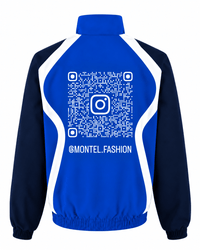 Saturated blue double graphic tracksuit by montel